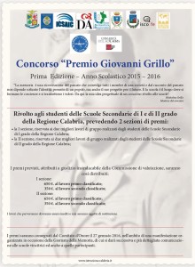 Arriva nelle scuole calabresi il Concorso “Premio Giovanni Grillo”