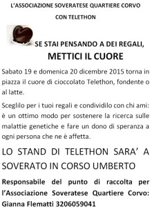 Maratona Telethon a Soverato il 19 e 20 Dicembre 2015