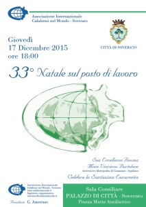 Soverato –  Giovedì 17 dicembre la XXXIII edizione di “Natale sul posto di lavoro”