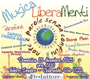 Chiaravalle – Stasera concerto “Musica LiberaMenti, note e parole senza confini”