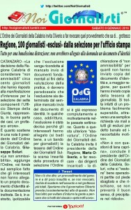 Grottesco! La Regione Calabria “esclude” 100 giornalisti per una… banalità