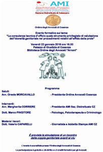 Convegno AMI sull’idoneità genitoriale nei procedimenti relativi all’affido dei figli