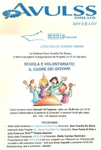 Soverato – Progetto Avulss rivolto ai giovani studenti