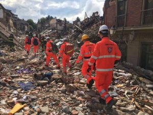 Gruppo di Soccorso di Soverato nelle zone colpite dal terremoto