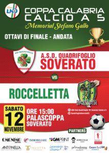 Calcio a 5 – Il Club Quadrifoglio anticipa l’andata dei quarti di finale di Coppa Calabria