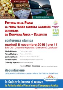 “La Calabria buona si muove”, la prima filiera agricola certificata di Campagna Amica