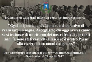 Il Comune di Gasperina indice un concorso interdisciplinare sui migranti