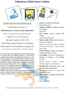 Ad Amantea il convegno “Maltrattamenti a scuola o scuola maltrattata”