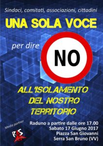 No all’isolamento dell’entroterra! Il 17 giugno giornata di mobilitazione a Serra San Bruno