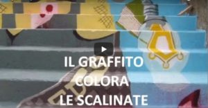 VIDEO | Gagliato, il graffito colora le scalinate