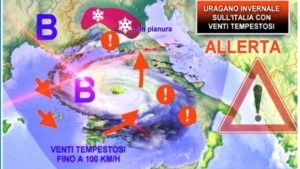 Arriva “Medicane Uragano Mediterraneo”, punta verso l’Italia con neve e tempeste