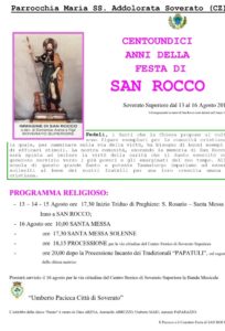 Soverato Superiore – Centoundici anni della Festa di San Rocco