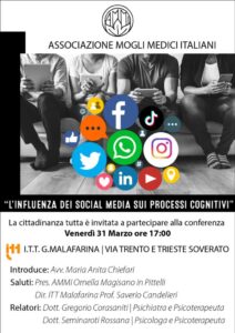 Incontro Ammi – Sezione di Soverato: “L’influenza dei social media sui processi cognitivi”