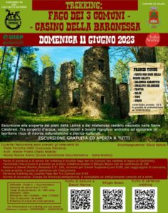 Domenica 11 giugno l’escursione “Fago dei tre Comuni – Casino della Baronessa”