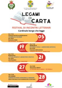 A Cardinale il festival di incontri letterari “Legami di Carta”