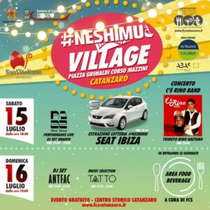 #Neshimu Village: Intenso weekend a Catanzaro all’insegna del gusto, musica e tanti premi