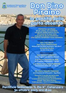 A Catanzaro lunedì 30 ottobre un convegno dal titolo: “Don Dino Piraino: la santità della porta accanto”