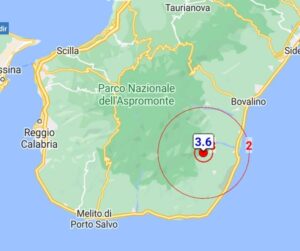 Scossa di terremoto in Calabria