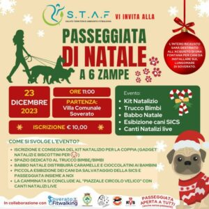 Soverato, sabato 23 dicembre “Passeggiata a 6 zampe”