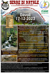 Domenica 17 dicembre trekking nelle montagne di Davoli