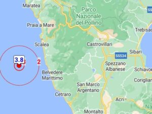 Forte scossa di terremoto sulla Costa Calabra nord occidentale