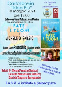 Sabato 18 maggio a Badolato la presentazione del libro “Fate i tuoni”