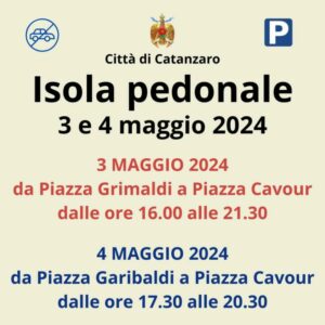 Catanzaro, sabato 4 maggio ritorna l’Isola pedonale su Corso Mazzini: tutte le indicazioni