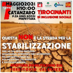 Tirocinanti, il 7 maggio manifestazione davanti alla Prefettura di Catanzaro