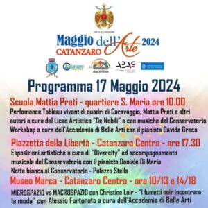 Maggio dell’Arte a Catanzaro, il programma del 17 maggio 2024: su Corso Mazzini isola pedonale