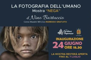 Lunedì 24 giugno a Catanzaro inaugurazione della mostra “Nega” di Nino Bartuccio
