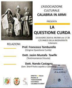 Venerdì 14 giugno a Catanzaro il convegno “La questione curda”