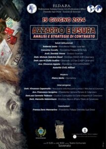 Mercoledì 19 giugno a Soverato il convegno “Azzardo e Usura: analisi e strategie di contrasto”