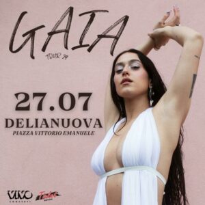 Gaia in concerto sabato 27 Luglio a Delianuova, l’ingresso è gratuito