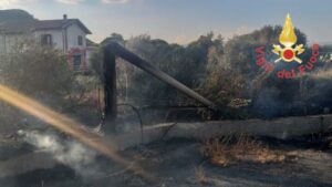 Vasto incendio di vegetazione a Catanzaro