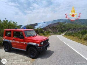 Incendi a Petrizzi e Badolato, interventi dei vigili del fuoco