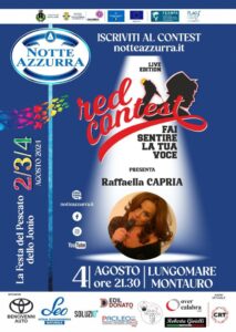 Alla “Notte Azzurra” di Montauro la tappa del “Red Contest” condotta da Raffaella Capria