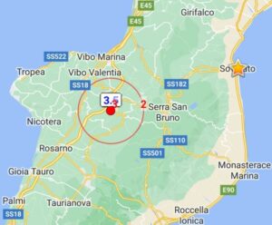 Scossa di terremoto in Calabria