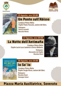 Questa sera a Soverato il primo appuntamento della Rassegna Book Talk