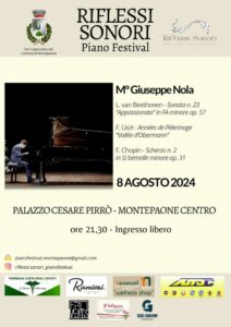 Montepaone, tutto pronto per il concerto del pianista Giuseppe Nola