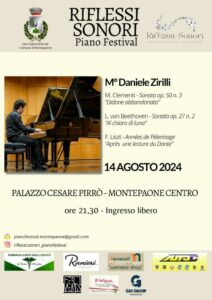 Montepaone, Palazzo Cesare Pirrò: il 14 agosto, concerto del M° Daniele Zirilli