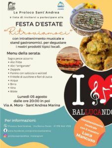 A Sant’Andrea Marina la terza edizione di “Ritroviamoci” – Festa d’Estate