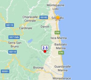 Scossa di terremoto a Santa Caterina dello Ionio