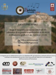 Dal 20 al 24 Agosto la seconda edizione del “Badolato Tarantella Festival”