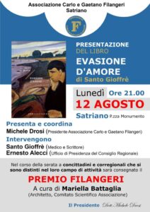 Il 12 Agosto a Satriano la presentazione del libro “Evasioni d’Amore”