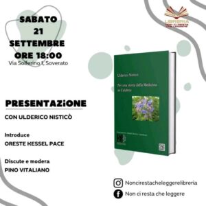 Soverato, sabato 21 settembre la presentazione del libro “Per una storia della Medicina in Calabria”