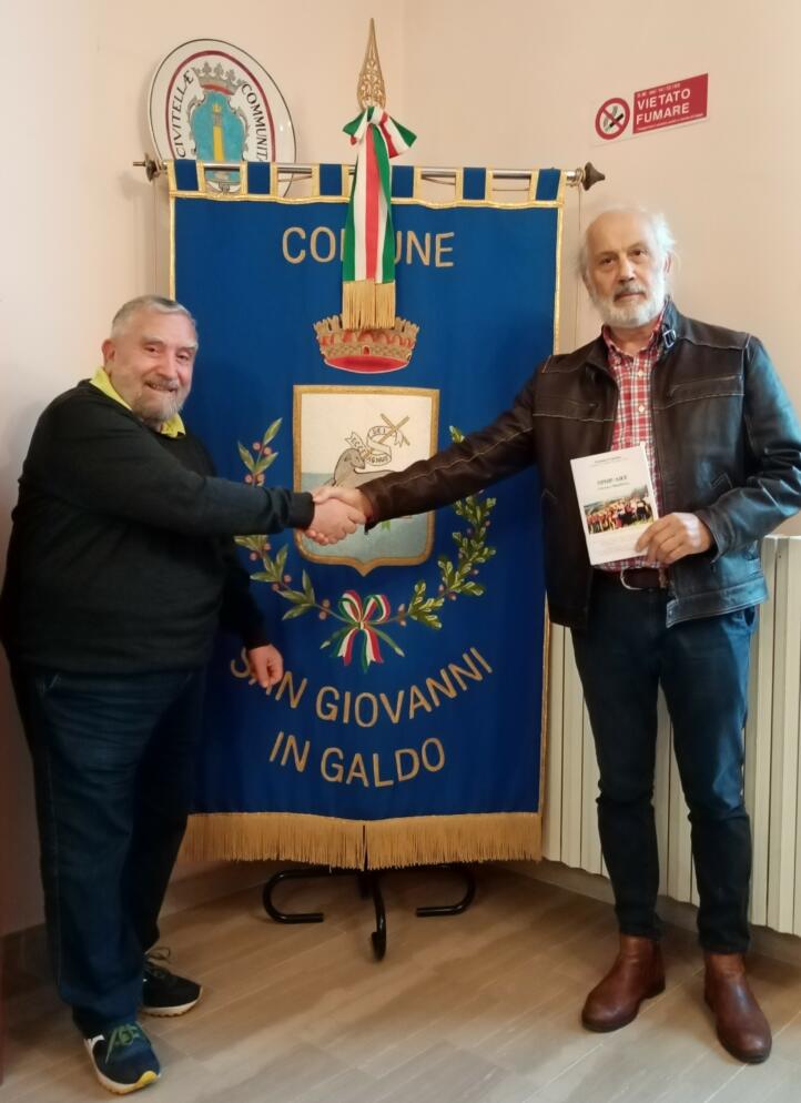 Domenico Lanciano con il sindaco di San Giovanni in Galdo (CB)