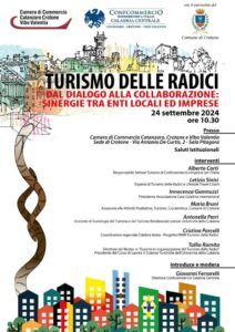 Turismo delle Radici, il 24 settembre evento di Confcommercio Calabria Centrale a Crotone