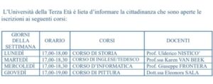 Università della Terza Età di Soverato, apertura dell’Anno Accademico 2024/2025