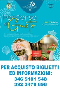 A Soverato il  26 e 27 ottobre il “Percorso di Gusto”