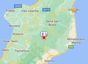 Scossa di terremoto in Calabria